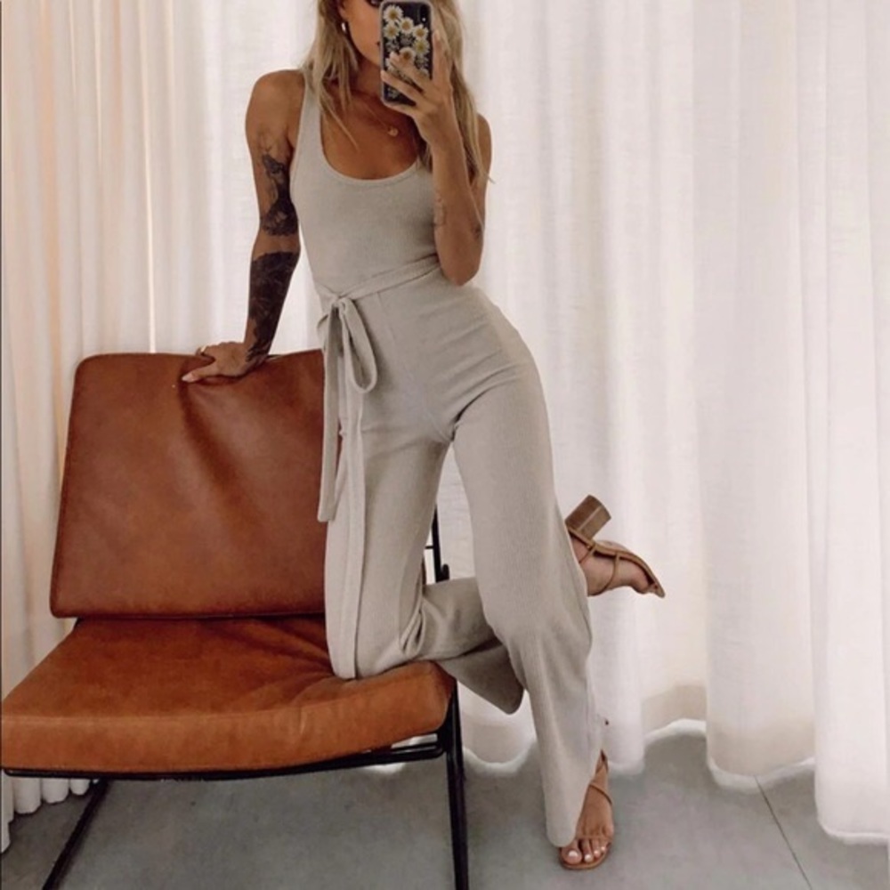 Princess Polly Callie Jumpsuit Beige